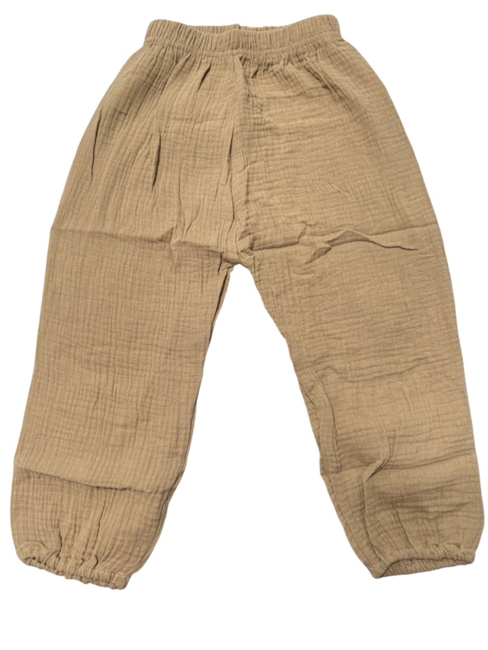 🏝️ Beige / Taupe 100% Cotton Muslin Gauze Toddler Pants Size 4-5Y NWT